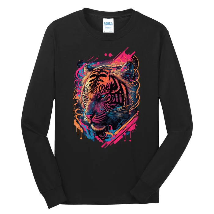 Neon Tiger Tall Long Sleeve T-Shirt