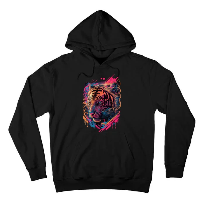 Neon Tiger Tall Hoodie