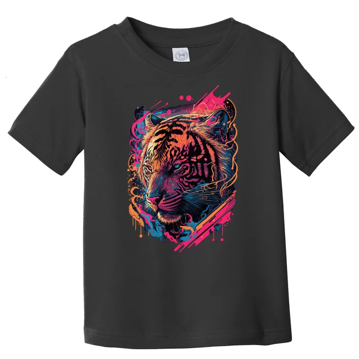 Neon Tiger Toddler T-Shirt