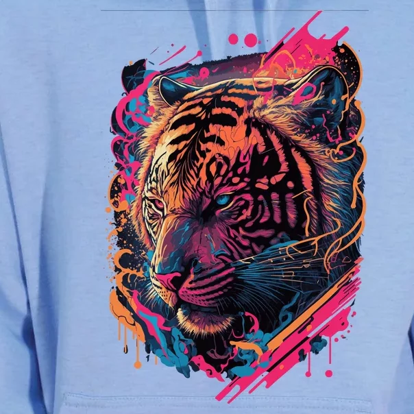 Neon Tiger Unisex Surf Hoodie