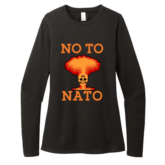 No To NATO Anti War Peace Ukraine Womens CVC Long Sleeve Shirt