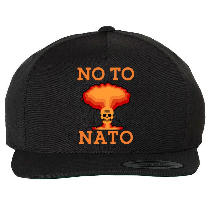 No To NATO Anti War Peace Ukraine Wool Snapback Cap