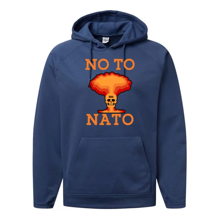 No To NATO Anti War Peace Ukraine Performance Fleece Hoodie