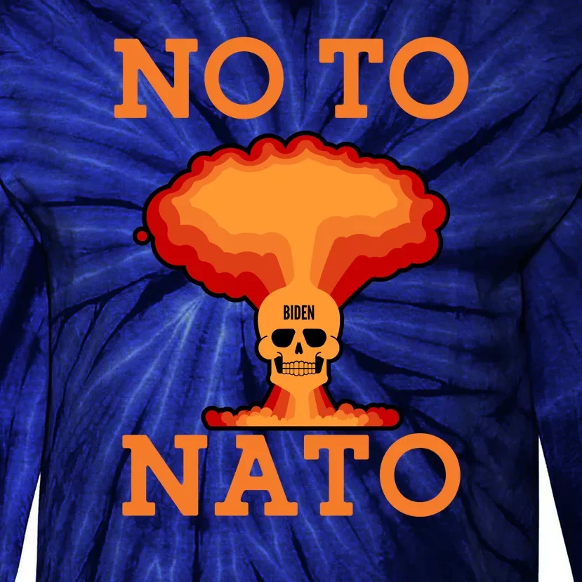 No To NATO Anti War Peace Ukraine Tie-Dye Long Sleeve Shirt