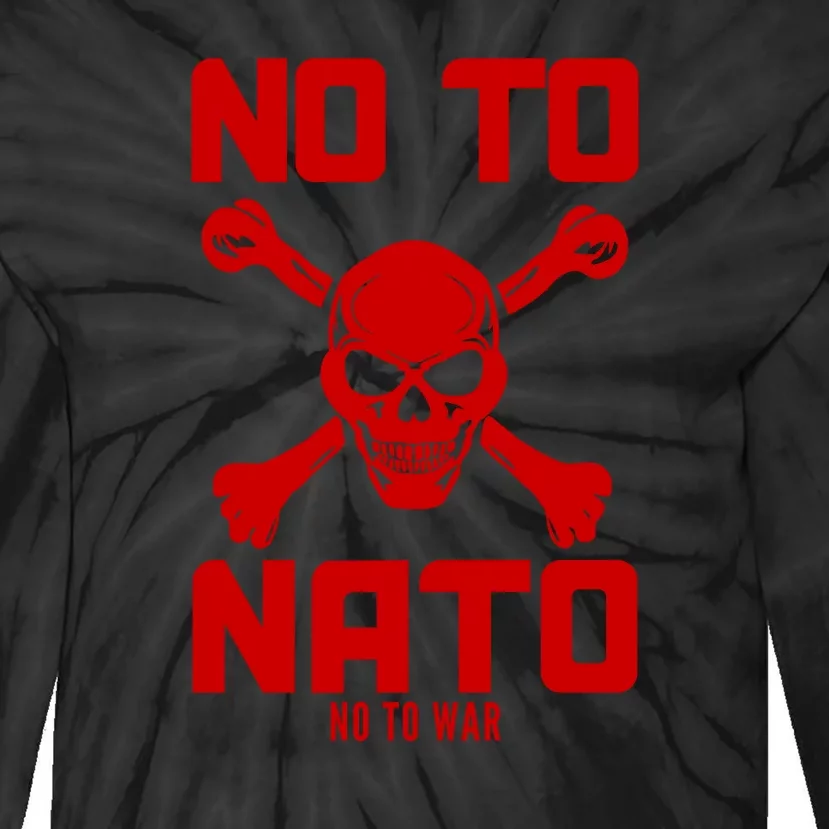 No To NATO Anti War Peace Ukraine Tie-Dye Long Sleeve Shirt