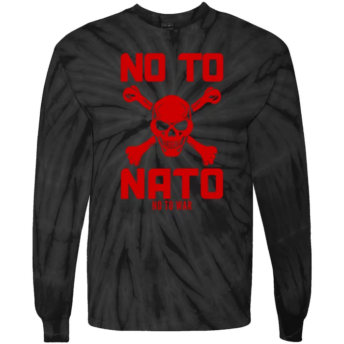 No To NATO Anti War Peace Ukraine Tie-Dye Long Sleeve Shirt