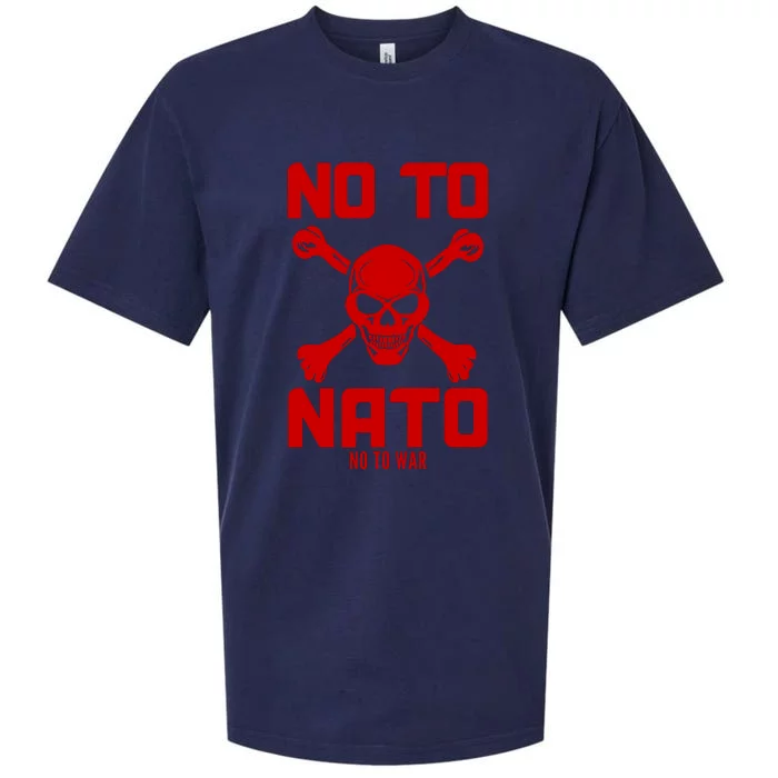 No To NATO Anti War Peace Ukraine Sueded Cloud Jersey T-Shirt