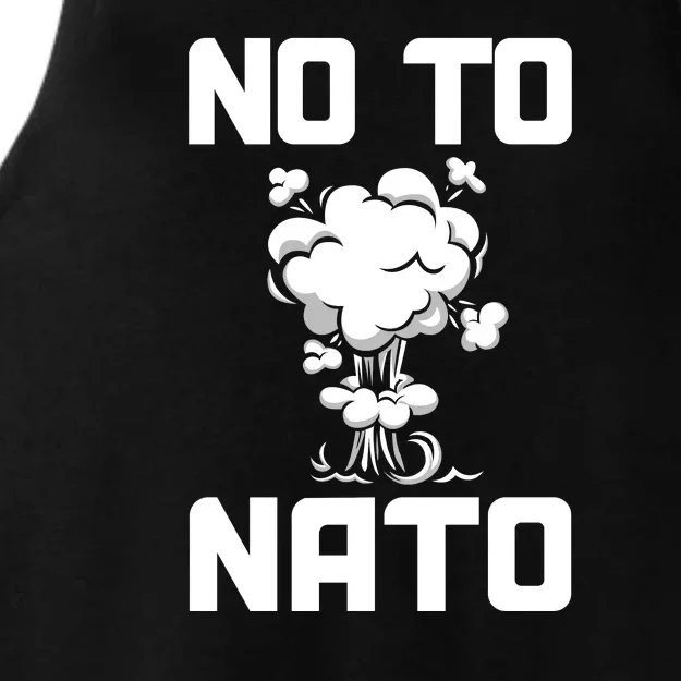 No To NATO Anti War Peace Ukraine Ladies Tri-Blend Wicking Tank