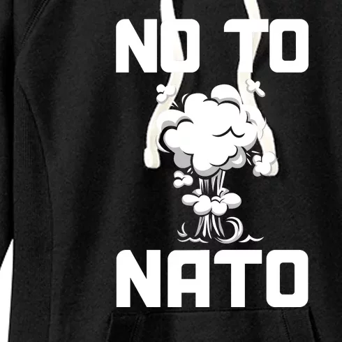 No To NATO Anti War Peace Ukraine Women's Fleece Hoodie