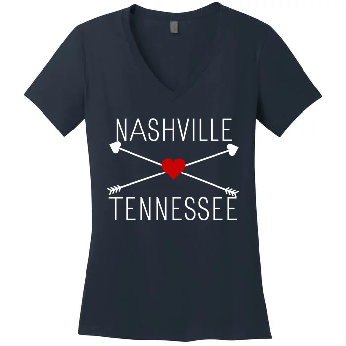 Nashville Tn Women's V-Neck T-Shirt