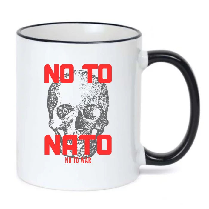 No To NATO Anti War Peace Ukraine Black Color Changing Mug