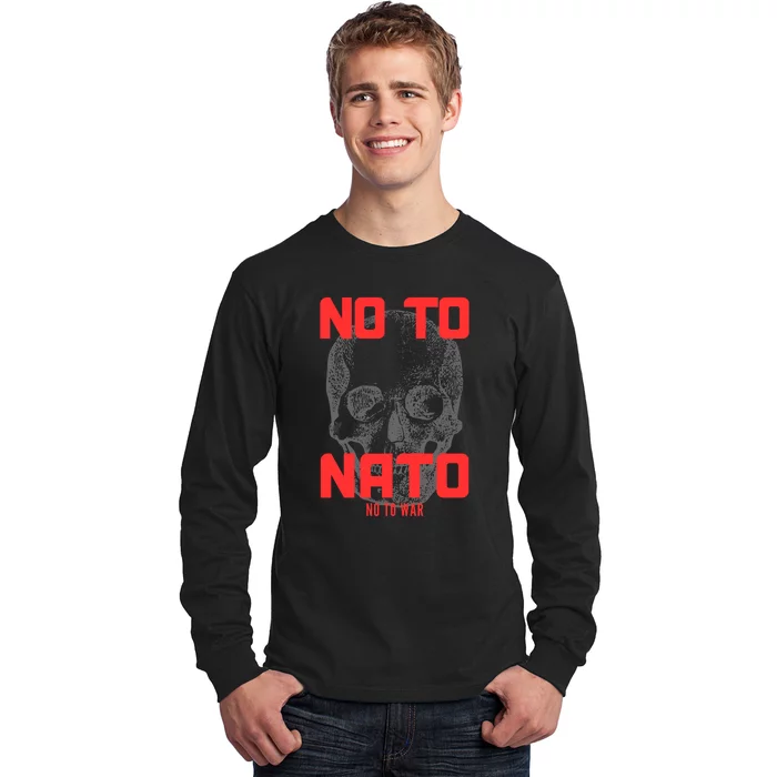 No To NATO Anti War Peace Ukraine Long Sleeve Shirt