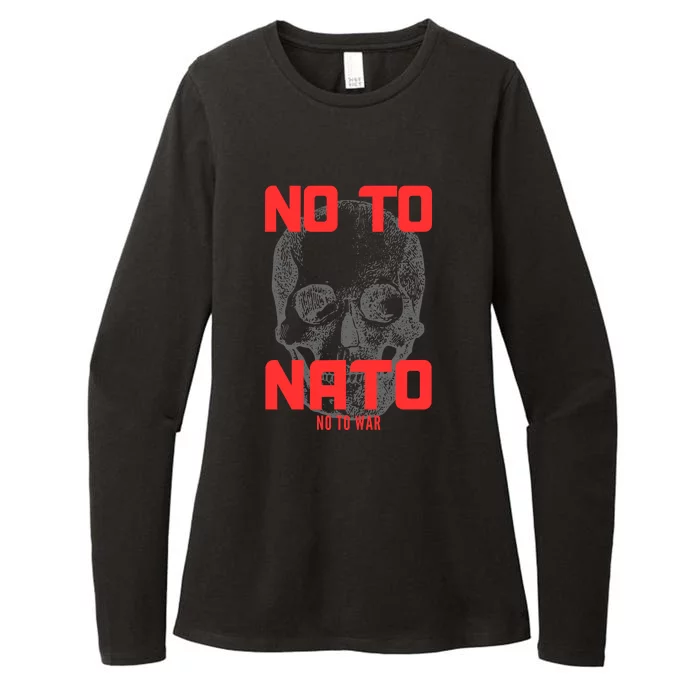 No To NATO Anti War Peace Ukraine Womens CVC Long Sleeve Shirt