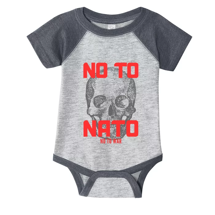 No To NATO Anti War Peace Ukraine Infant Baby Jersey Bodysuit