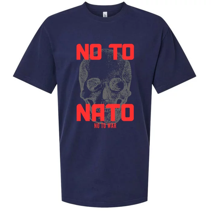 No To NATO Anti War Peace Ukraine Sueded Cloud Jersey T-Shirt