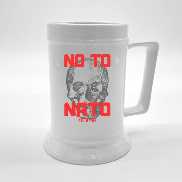 No To NATO Anti War Peace Ukraine Front & Back Beer Stein