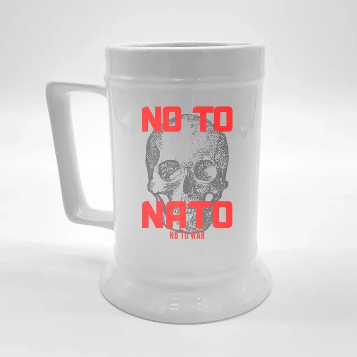 No To NATO Anti War Peace Ukraine Front & Back Beer Stein