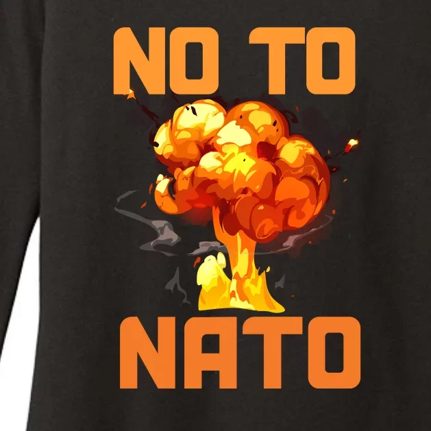 No To NATO Anti War Peace Ukraine Womens CVC Long Sleeve Shirt