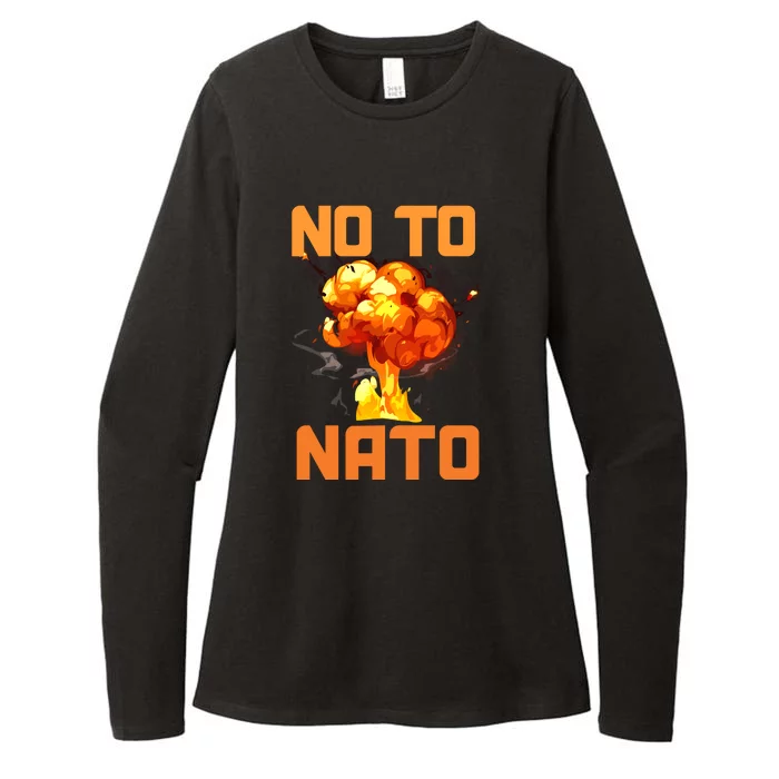 No To NATO Anti War Peace Ukraine Womens CVC Long Sleeve Shirt