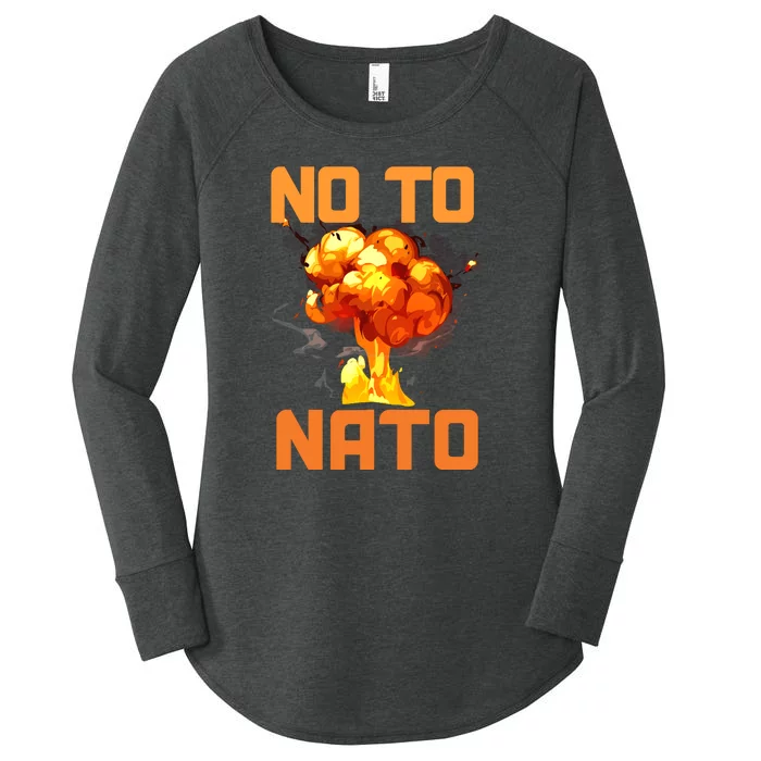 No To NATO Anti War Peace Ukraine Women's Perfect Tri Tunic Long Sleeve Shirt