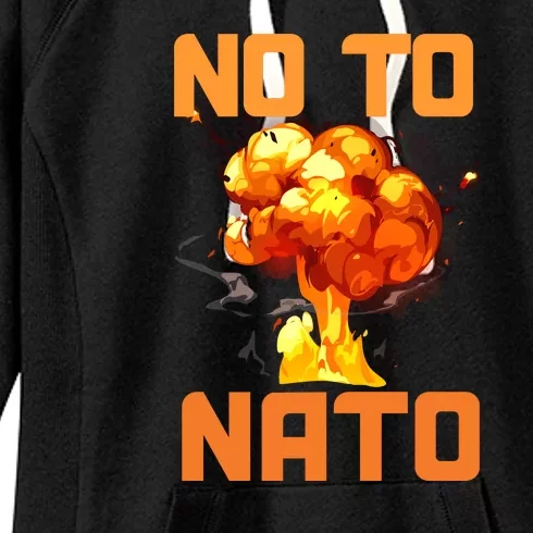 No To NATO Anti War Peace Ukraine Women's Fleece Hoodie