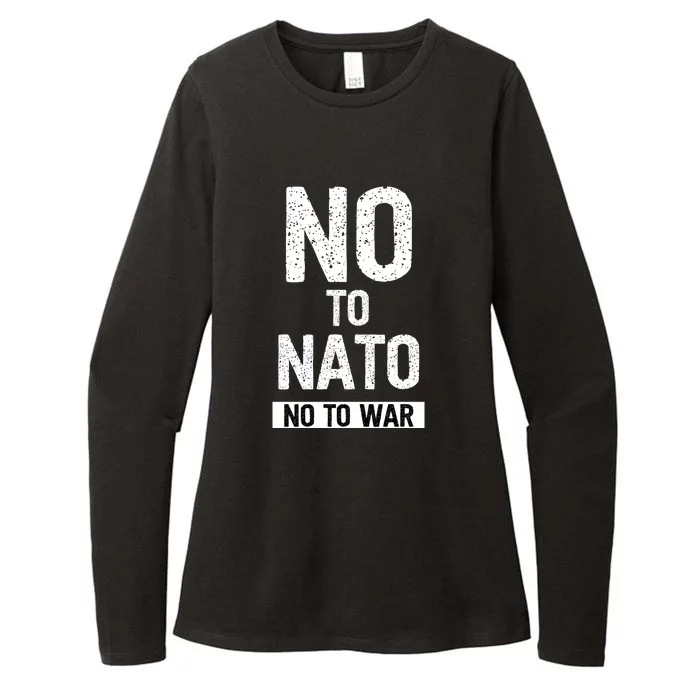 No To NATO Anti War Peace Ukraine Womens CVC Long Sleeve Shirt