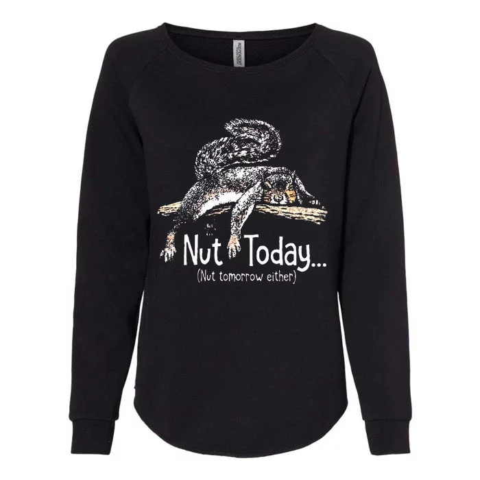 Nut Today Nut Tomorrow Either Squirrel Womens California Wash Sweatshirt