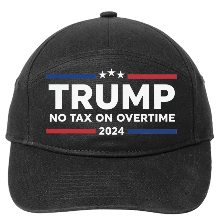 No Tax On Overtime Trump 2024 7-Panel Snapback Hat