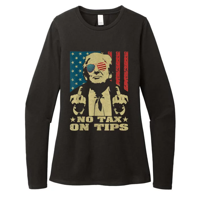 No Tax On Tips Copy Cat Kamala Vote Trump 2024 Womens CVC Long Sleeve Shirt