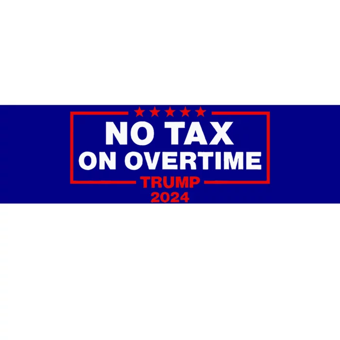 No Tax Overtime Vote Trump Vance 2024 Bumper Sticker