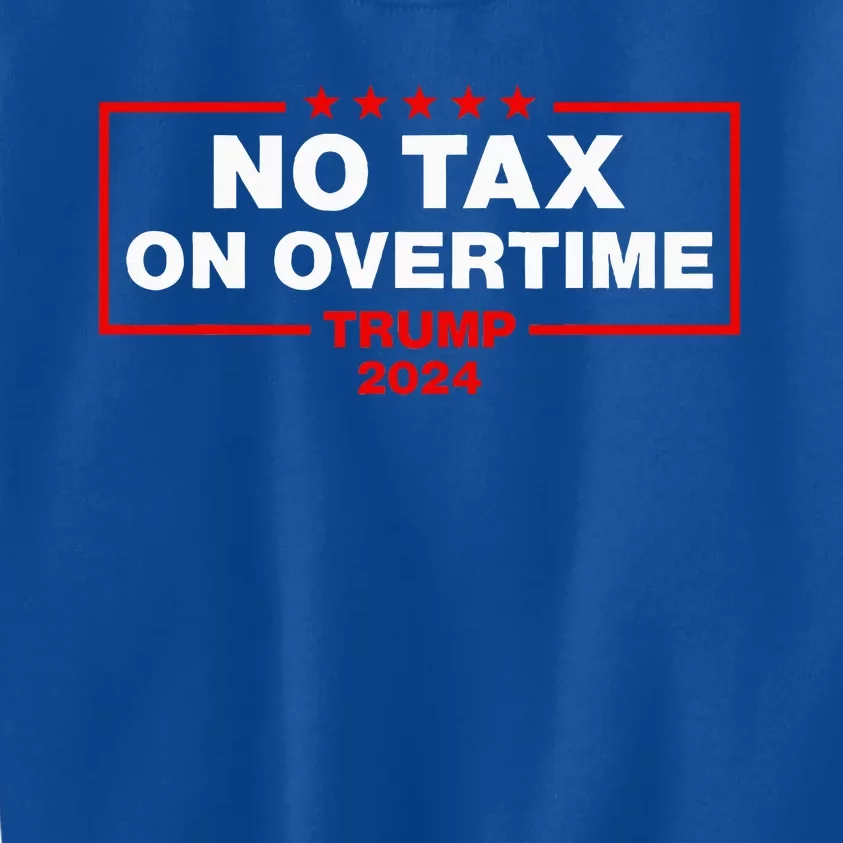 No Tax Overtime Vote Trump Vance 2024 Kids Sweatshirt