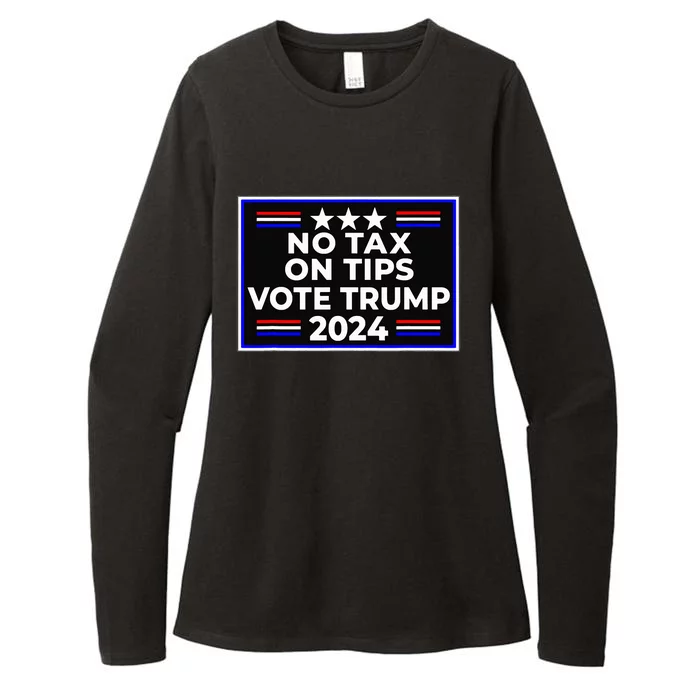 No Tax On Tips Vote Donald Trump Womens CVC Long Sleeve Shirt