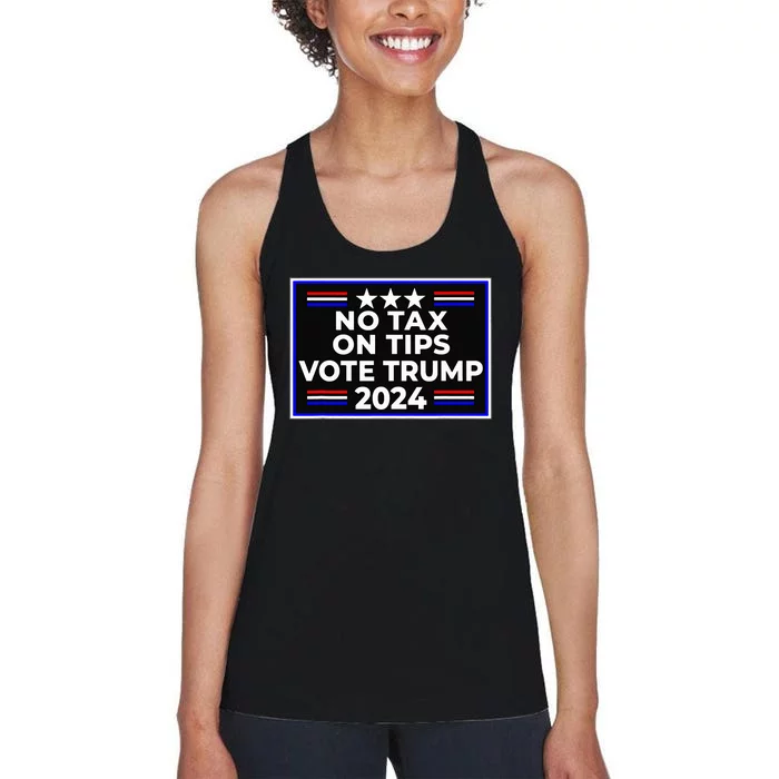 No Tax On Tips Vote Donald Trump Women's Racerback Tank