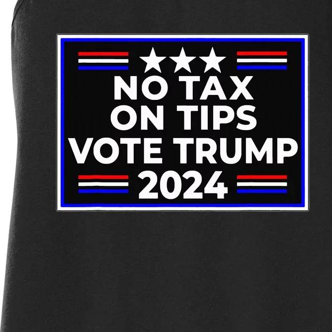 No Tax On Tips Vote Donald Trump Women's Racerback Tank