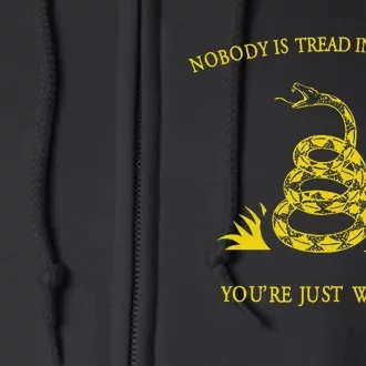 NobodyS Treading On You. YouRe Weird. Funny Election Snake Full Zip Hoodie