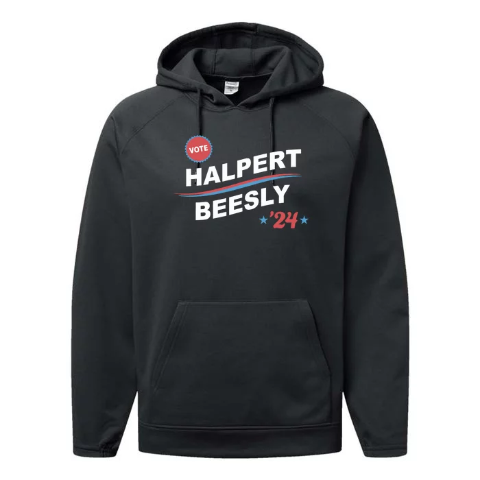 Nbcstore The Office Vote Halpert Beesly 24 Performance Fleece Hoodie