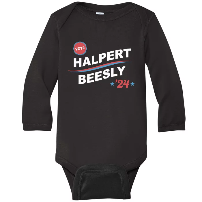 Nbcstore The Office Vote Halpert Beesly 24 Baby Long Sleeve Bodysuit