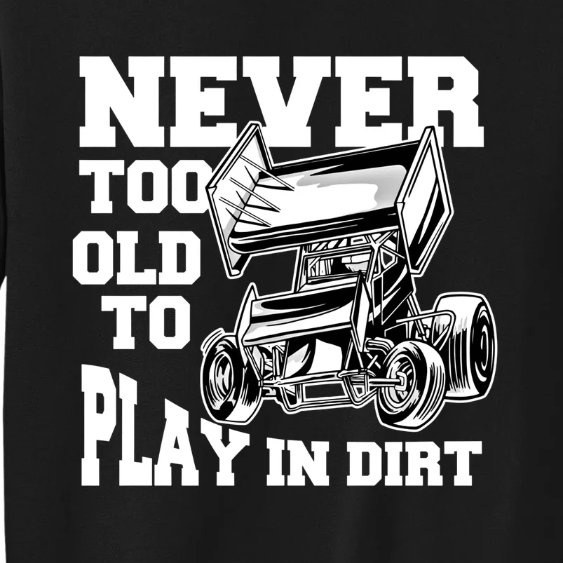 Never Too Old To Play In Dirt Sprint Car Racing Lover Gift Sweatshirt