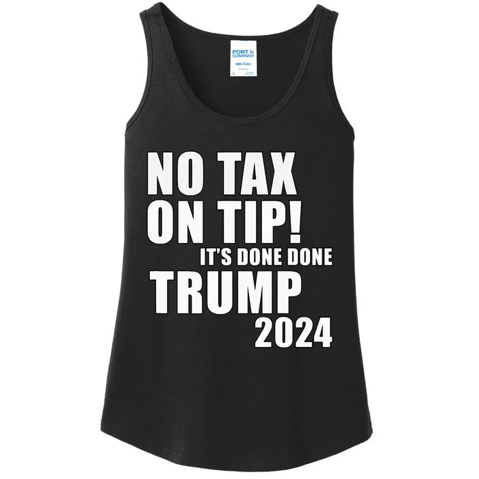 No Taxes On Tips! Trump Idea Address The Waitress’S Problem Ladies Essential Tank