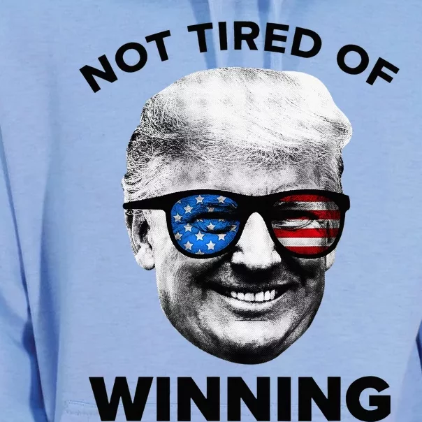 Not Tired Of Winning Donald Trump Funny Patriotic Unisex Surf Hoodie