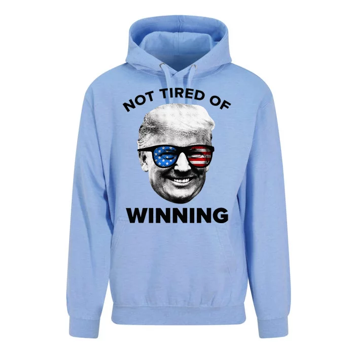 Not Tired Of Winning Donald Trump Funny Patriotic Unisex Surf Hoodie