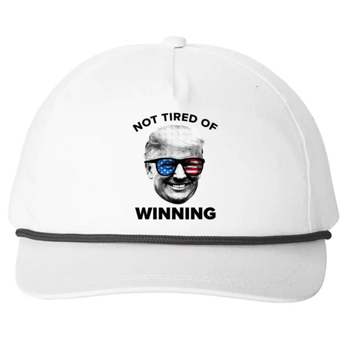 Not Tired Of Winning Donald Trump Funny Patriotic Snapback Five-Panel Rope Hat