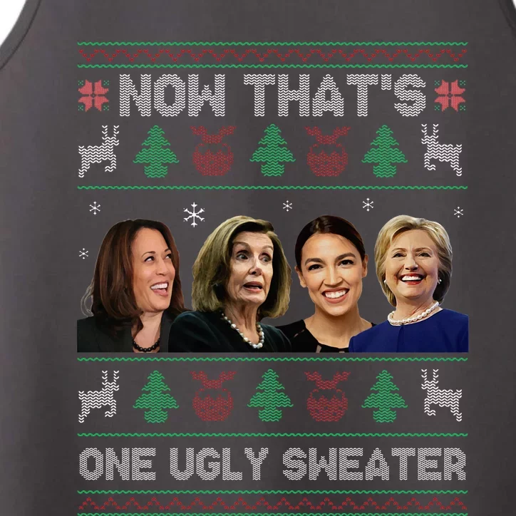 Now That's One Ugly Sweater Harris Pelosi AOC Hillary Xmas Performance Tank