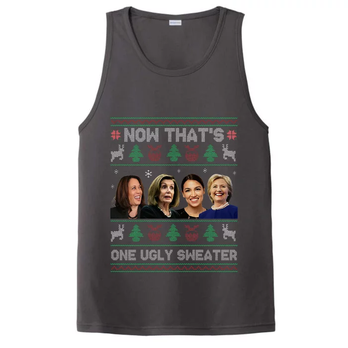 Now That's One Ugly Sweater Harris Pelosi AOC Hillary Xmas Performance Tank