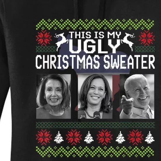 Now That's One Ugly Christmas Sweater Joe Biden Women's Pullover Hoodie