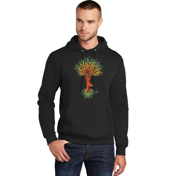 Nature Tree Of Life Yoga Colorful Tall Hoodie