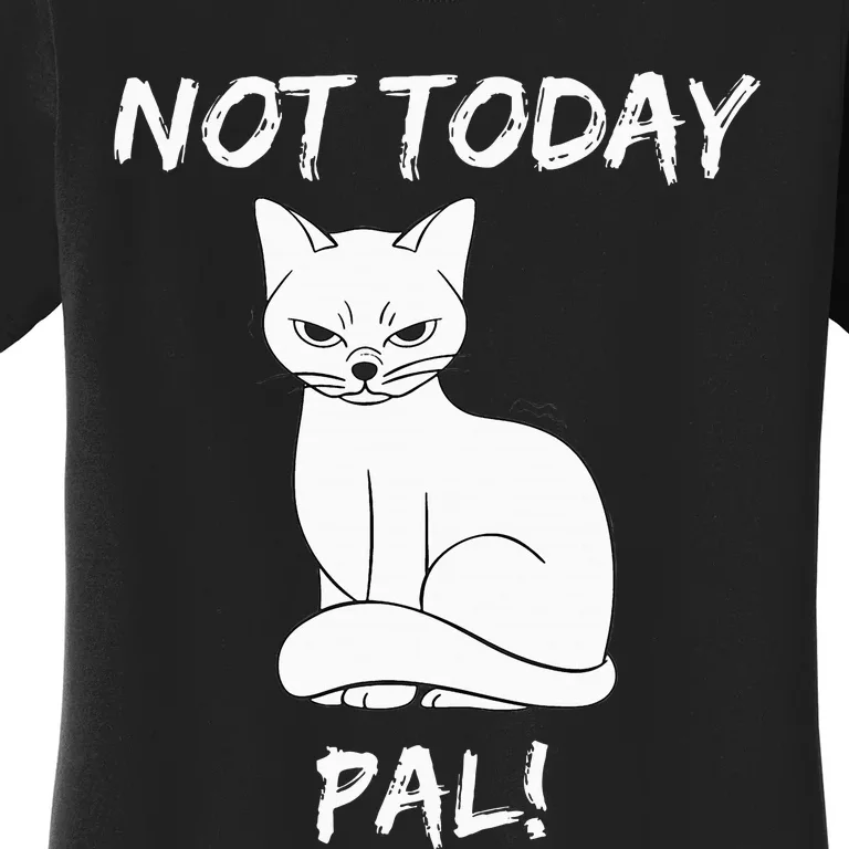 Not Today Pal Fierce Cat Attitude Whimsy Women's T-Shirt