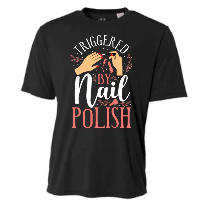 Nail Tech Quote Work Uniform Nail Polish Cooling Performance Crew T-Shirt