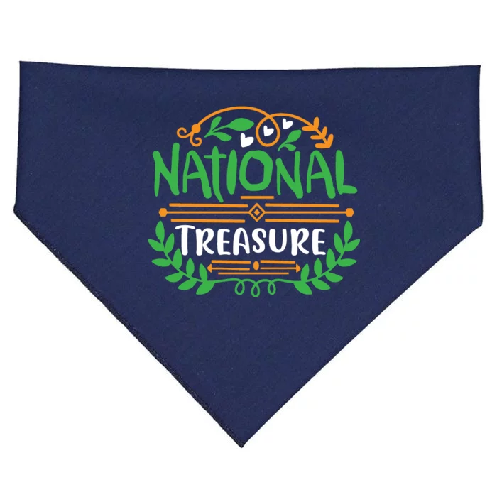 National Treasure Quote Cute Design USA-Made Doggie Bandana