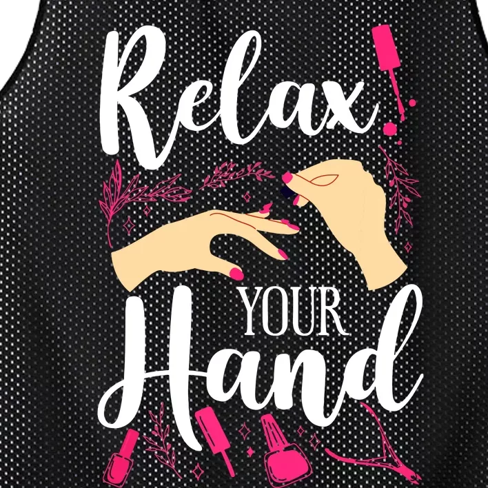 Nail Tech Quote Work Uniform Nail Polish Mesh Reversible Basketball Jersey Tank